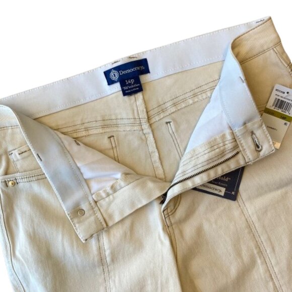 Democracy Ab Solution High Rise Kick Flare Pant Women's 14P Ecru NWT - Picture 5 of 9